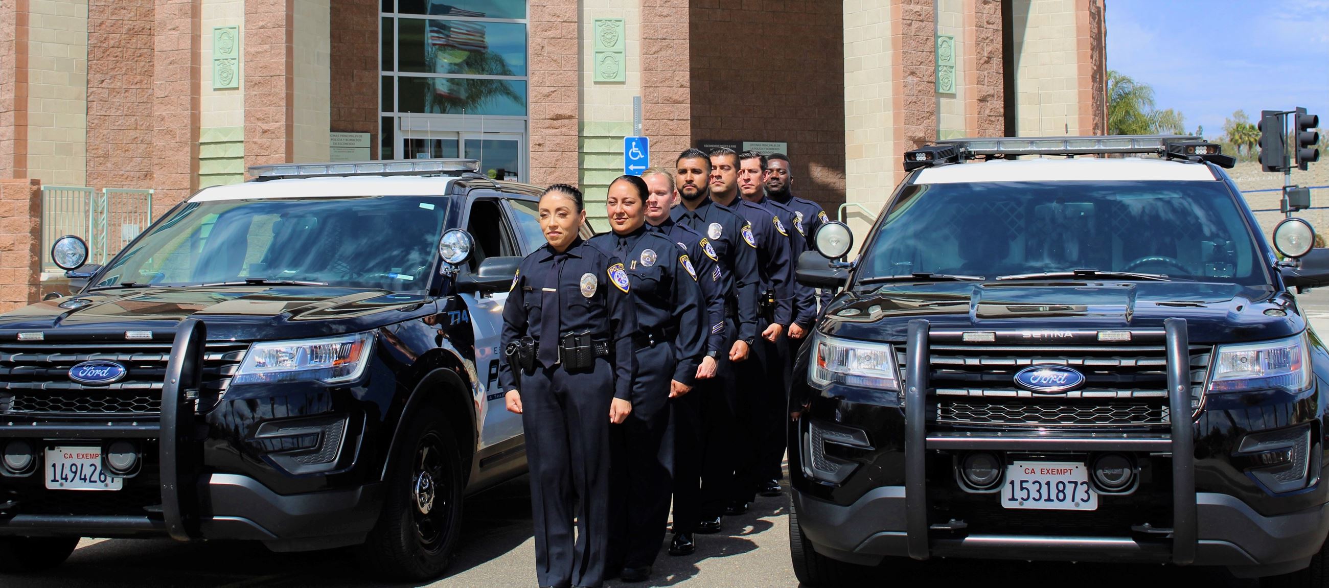 Recruiting Officers Between Vehicles