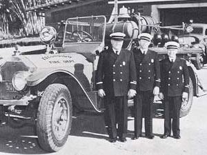 1926 Fire Department with La France Fire Engine