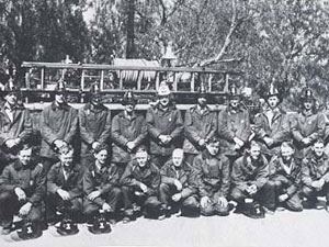 Vintage Fire Department Staff Group Photo